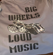 Load image into Gallery viewer, Big Wheels Loud Music T-Shirt
